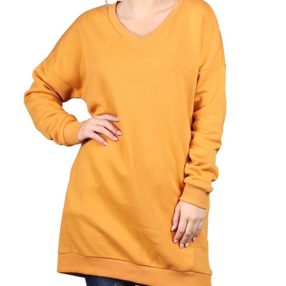 Oversized Tunic Sweatshirt with pockets! L